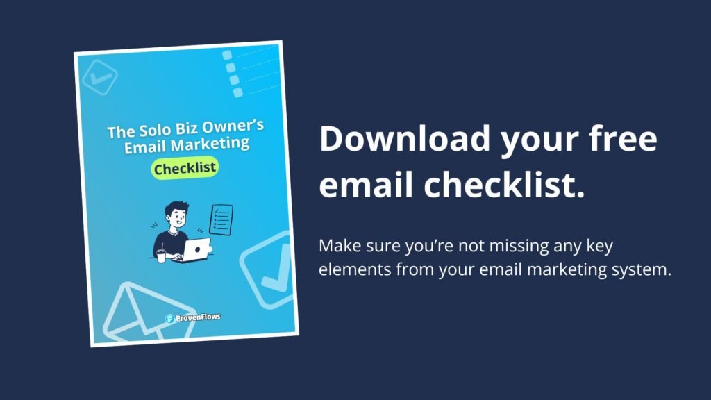 free email marketing checklist for solo biz owners