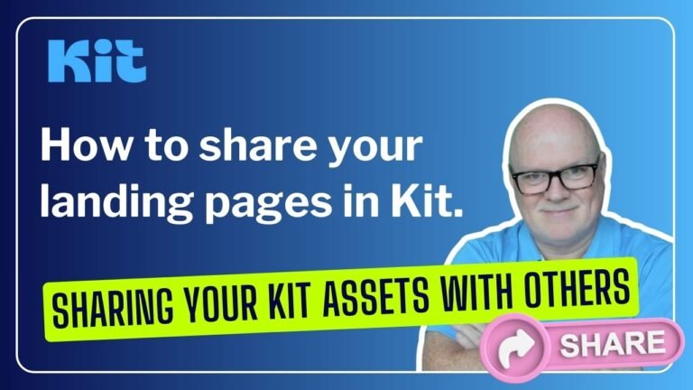 How to share your landing pages in Kit.